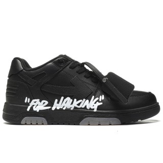 TBkicks OFF-WHITE Out Of Office OOO "For Walking" Low Tops Black White