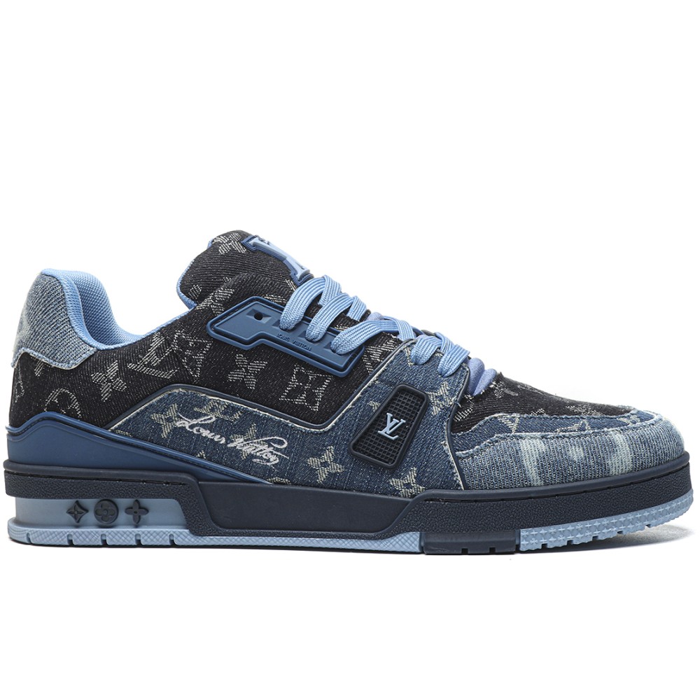 TBkicks L0*1S V*1TT0N Trainer Blue Patchwork Monogram Denim