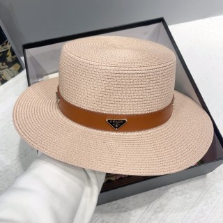 TBkicks Pr*da Flat Topped Straw Hats