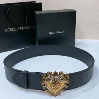 TBkicks Dolce & Gabbana Devotion Belt Black & Gold 50mm