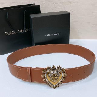 TBkicks Dolce & Gabbana Devotion Belt Orange & Gold 5.0 CM