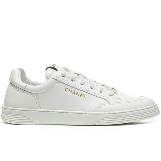 TBkicks Chane1 Low Top Calfskin Sneaker White