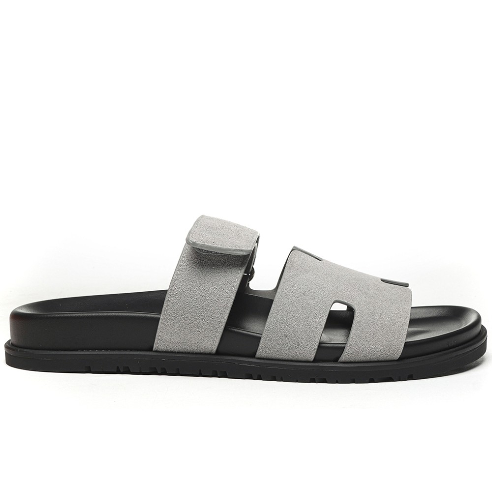 TBkicks Hermes Chypre Sandal Suede Grey