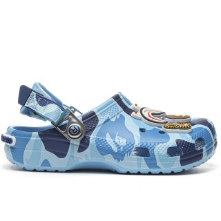 TBkicks Crocs Classic Clog A Bathing Ape ABC Camo Blue