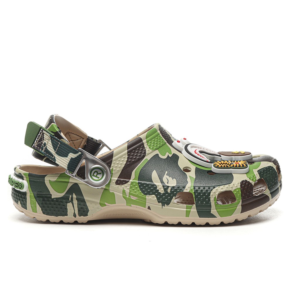 TBkicks Crocs Classic Clog A Bathing Ape ABC Camo Green