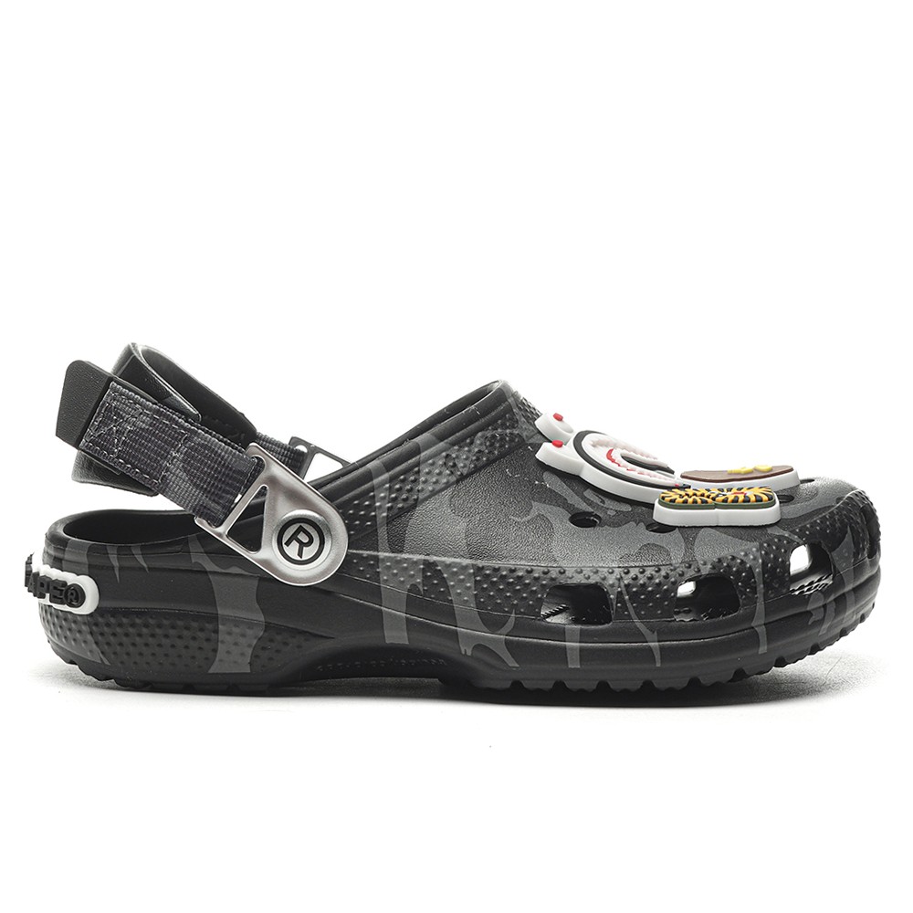 TBkicks Crocs Classic Clog A Bathing Ape ABC Camo Black