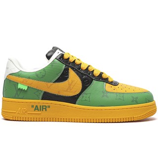 TBkicks Lou1s Vu1tton Nike Air Force 1 Low By Virgil Abloh Yellow Green