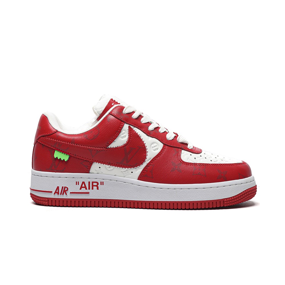 TBkicks Louis Vuitton Nike Air Force 1 Low By Virgil Abloh White Red