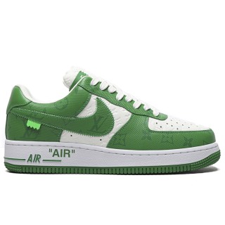 TBkicks Lou1s Vu1tton Nike Air Force 1 Low By Virgil Abloh White Green
