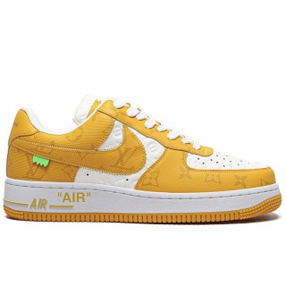TBkicksLou1s Vu1tton Nike Air Force 1 Low By Virgil Abloh White Yellow