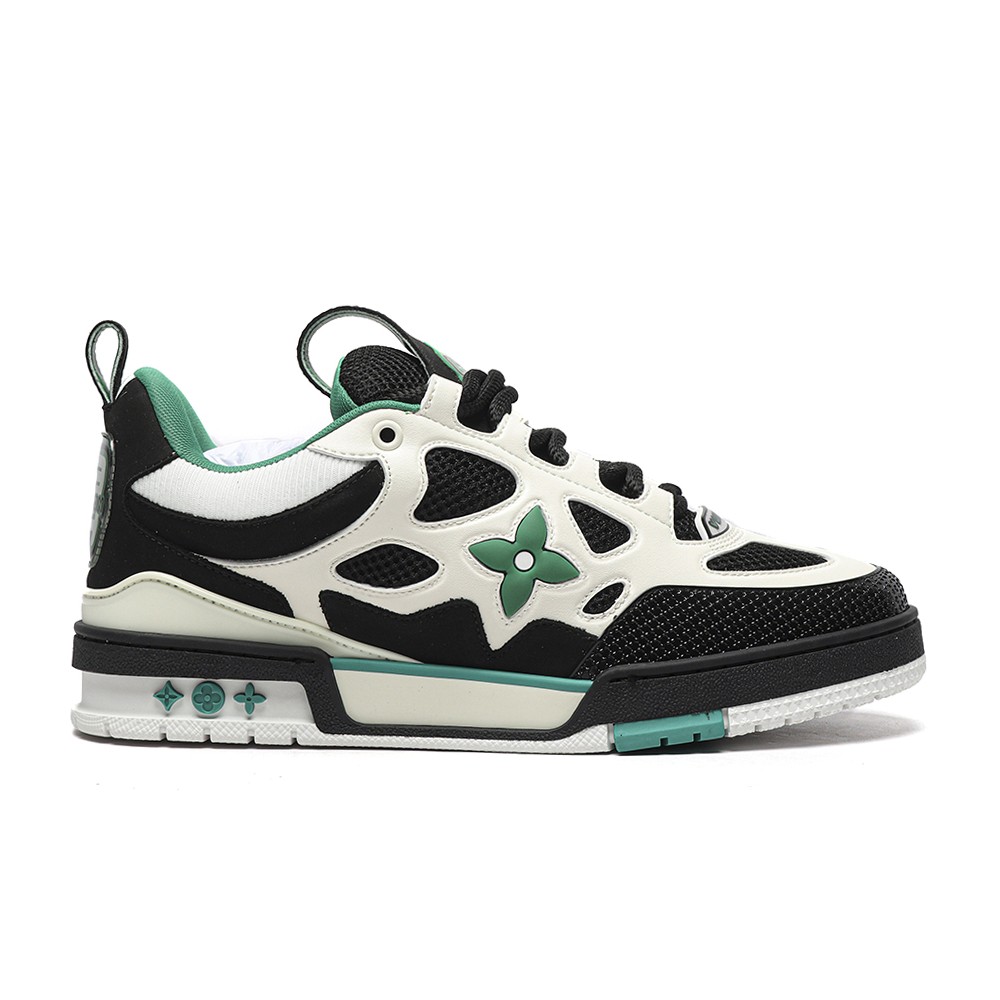 TBkicks L0*1S V*1TT0N LV Skate Sneaker Black White Green