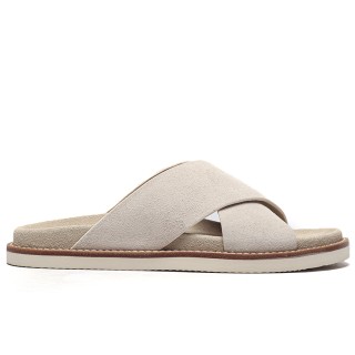 TBkicks TBkicks Brunello Cucinelli Sued Slides Nude