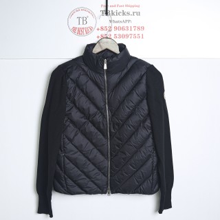 TBKicks Moncler Padded Knit Patchwork Down Jacket Black