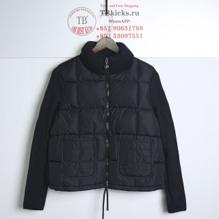 TBKicks M0ncler Cardigan Knit Patchwork Down Jacket Black