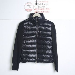 TBKicks Moncler Padded Knit Patchwork Down Jacket Black