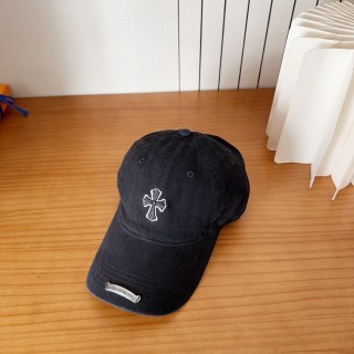 TBkicks Chr0me Hearts Black Cross Embroidered Vintage Baseball Cap