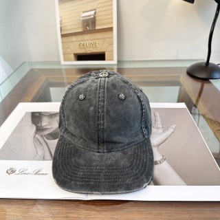 TBkicks Chr0me Hearts Black Washed Studded Vintage Baseball Cap