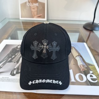 TBkicks Chr0me Hearts Black Triple Cross Embroidered Baseball Cap
