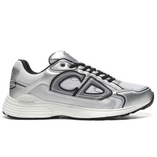 TBkicks D10R B30 White Mesh Silver-Tone Metallic Calfskin