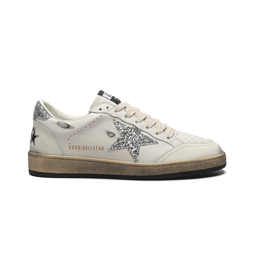 TBkicks Golden G00se Ball Star Gold Star White Sneakers