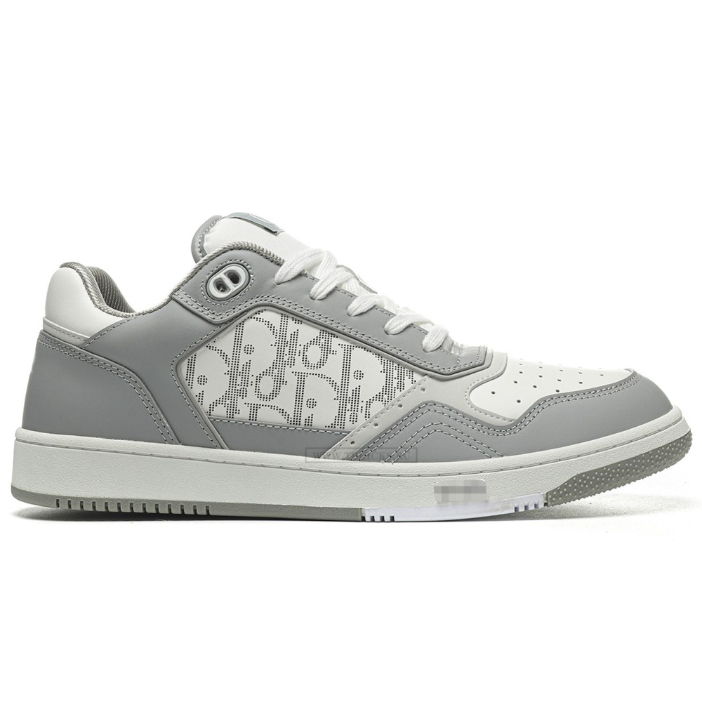 TBkicks D10R B27 Low Gray White Oblique Leather