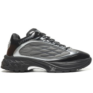 TBkicksLou1s Vu1tton Black Silver  Monogram Chunky Dad Sneakers