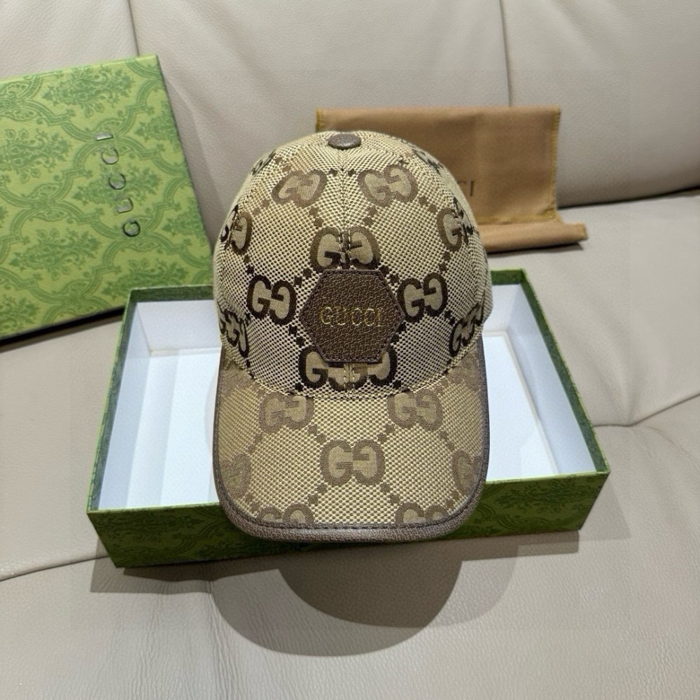 TBkicks GU*CC1 Big Logo Print Hat Brown