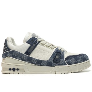 TBkicks L0*1S V*1TT0N Trainer Maxi Sneaker in Blue / Damier Denim & Calf Leather