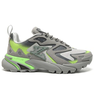 TBkicks L0*1S V*1TT0N Runner Tatic Sneaker in Grey / Neon Green