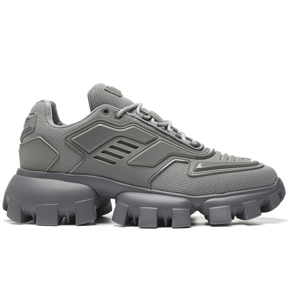 TBkicks Pr*da Cloudbust Thunder Knit And Rubber Sneakers in Grey