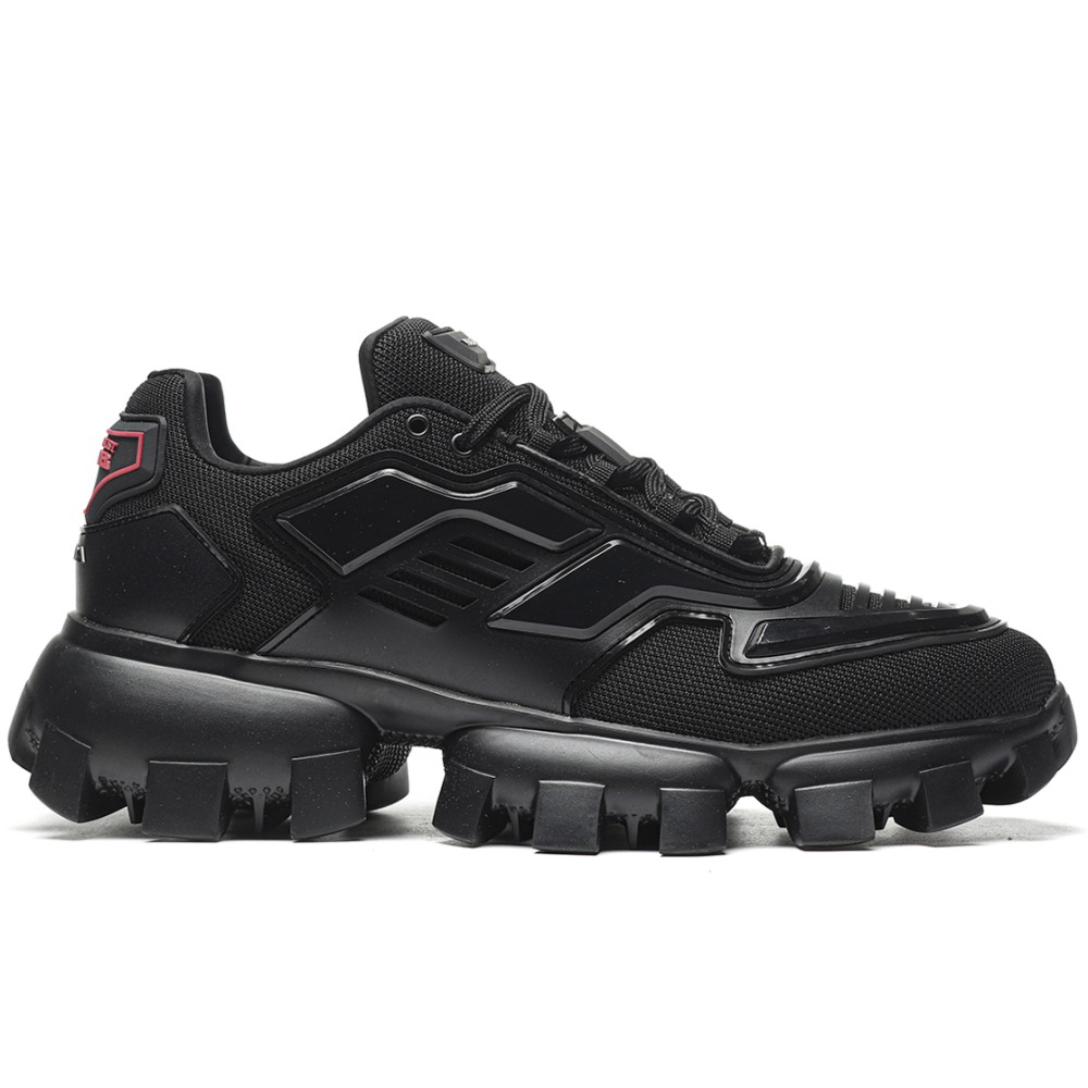 TBkicks Pr*da Cloudbust Thunder - Black with Red Logo