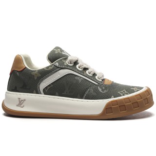 TBkicks Lou1s Vu1tton Tilted  Sneaker "Khaki / Olive Monogram Canvas"