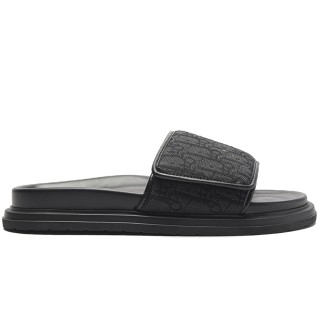 TBkicks D10R Aqua Slide Black Oblique Jacquard