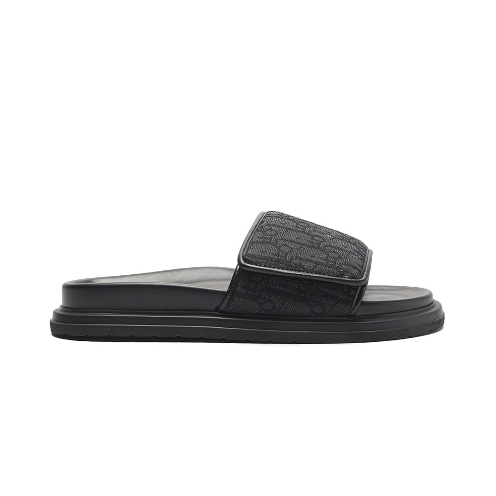 TBkicks D10R Aqua Slide Black Oblique Jacquard