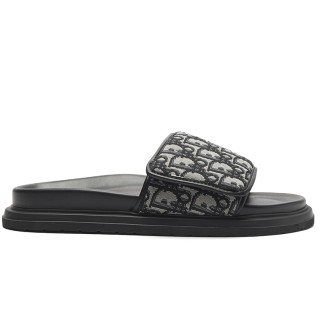 TBkicks D10R Aqua Slide Grey Oblique Jacquard