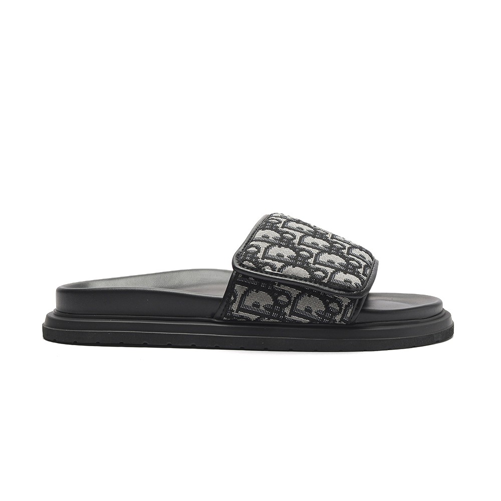TBkicks D10R Aqua Slide Grey Oblique Jacquard