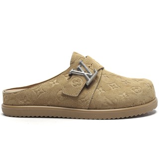 TBkicksLou1s Vu1tton Easy Mule Slide Camel Suede Monogram