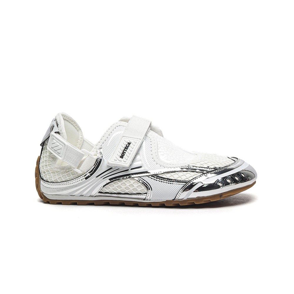TBkicks B0ttega Ven*ta Orbit Flash Mary Jane Sneaker（Women）Silver-White