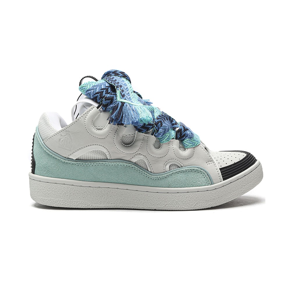 TBkicks 1ANV1N Leather Curb White And Mint Green