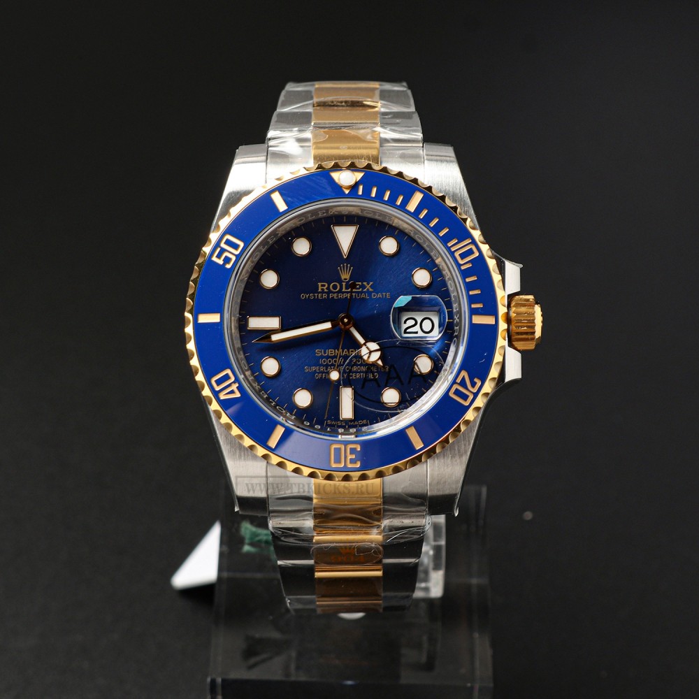 TBkicks R0lex Two-Tone Blue Submariner Watch