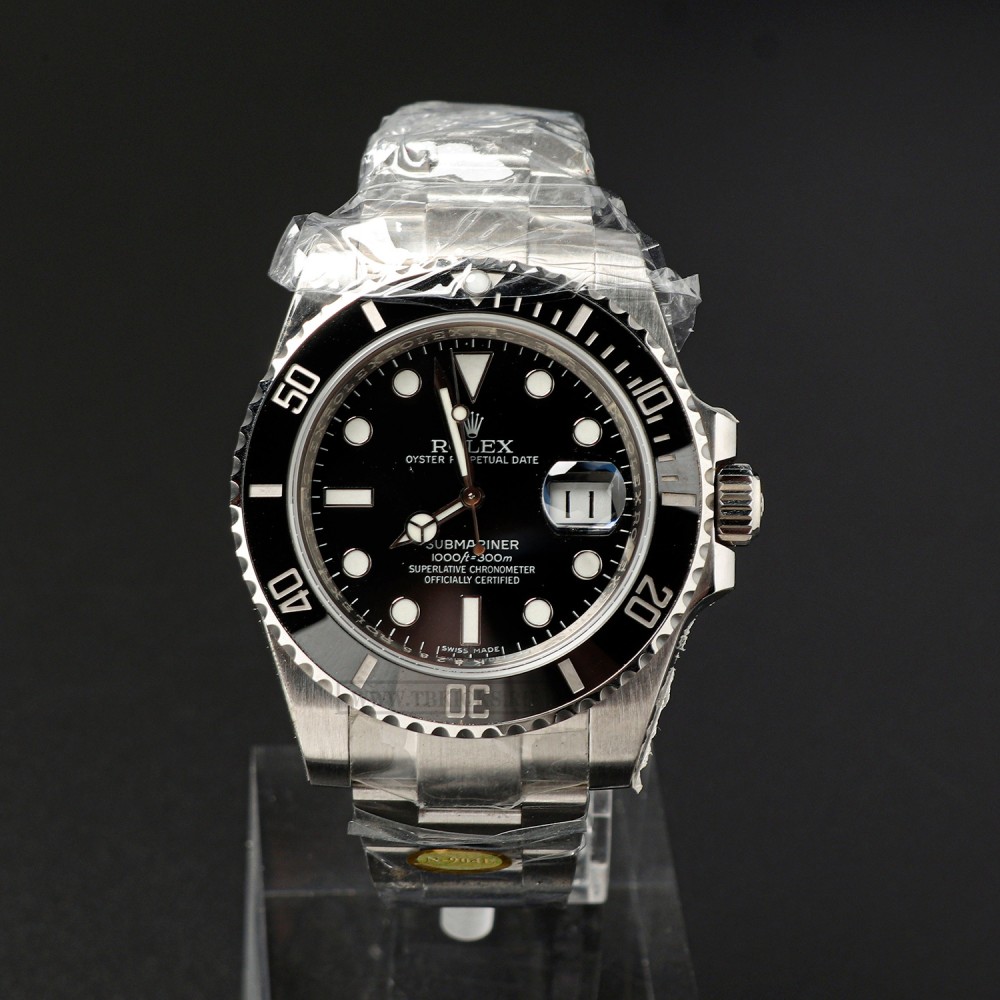 TBkicks R0lex Steel Black Submariner Watch