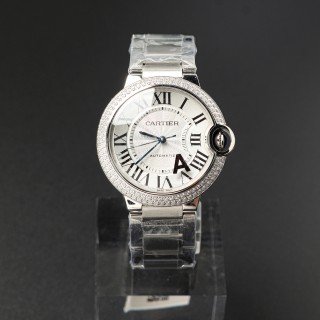 TBkicks Cart1er Diamond Bezel Ballon Bleu Steel